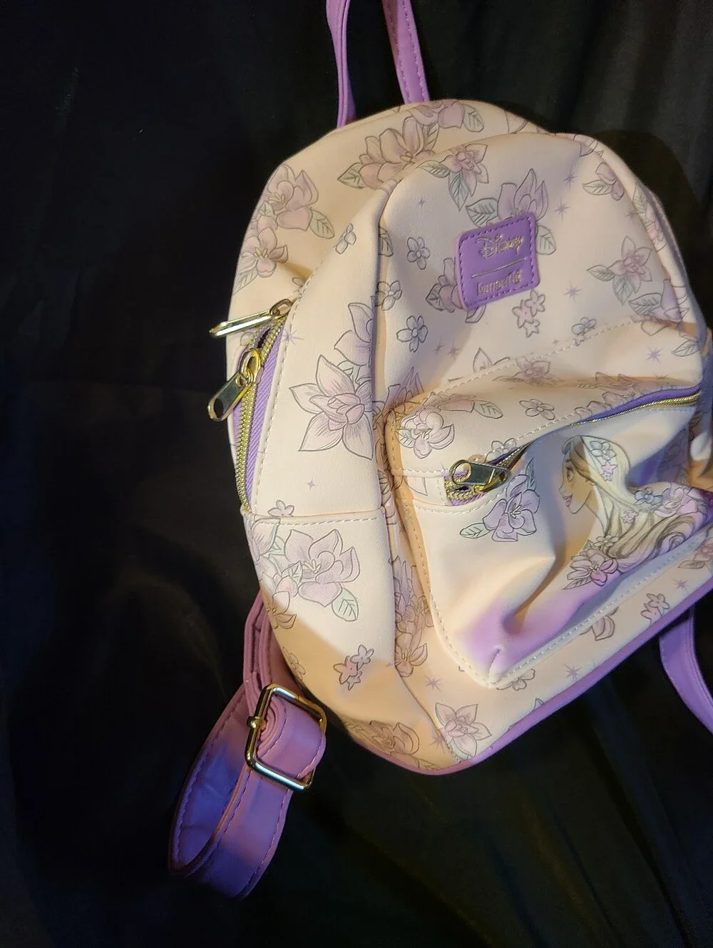 Loungefly Pink Floral Princess Mini Backpack Disney